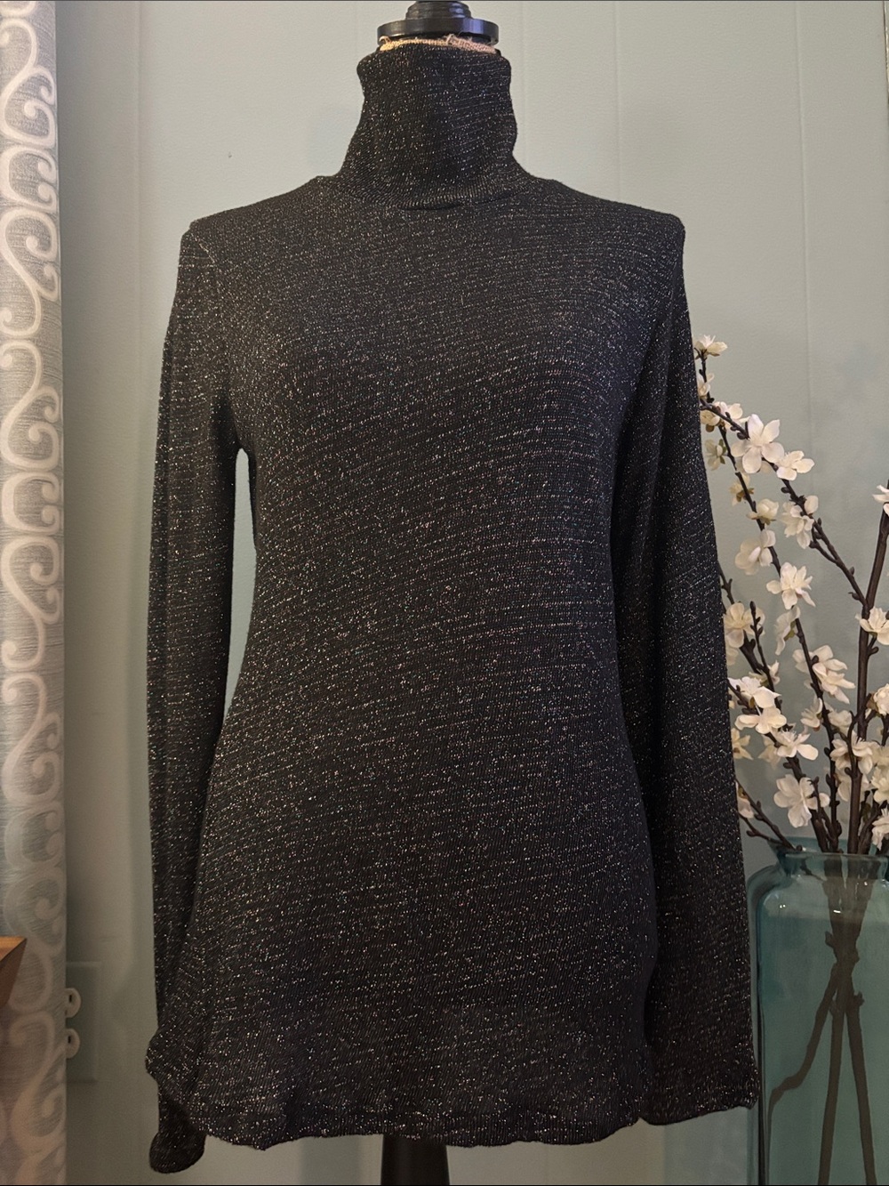 LAmade Metallic Sparkle Turtleneck